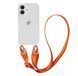 Чохол Armored з ремінцем Crossbody для iPhone 16 Plus Orange 2519-4 фото 1