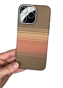 Чохол Carbon Pattern MagSafe для iPhone 16 Pro Brown 3113-10 фото
