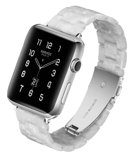 Ремінець бурштиновий для Apple Watch 38,40,41,42mm(10,11S)Pearl White 1168-2 фото