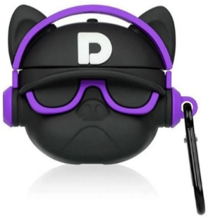 Чохол 3D для AirPods 1/2 Bulldog purple 1391-10 фото