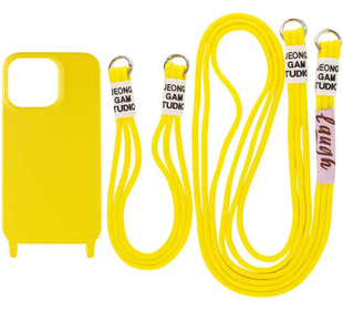 Чохол силіконовий з шнурком Crossbody iPhone 14 Pro Yellow 1545-4 фото