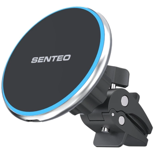 Магнітний автомобільний тримач Senteo M1 Magnetic Wireless 15W Black 4508-0 фото