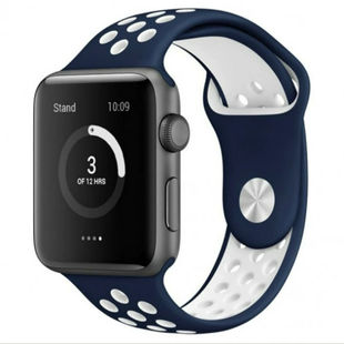 Ремінець Sport Band Nike 38,40,41,42mm(10,11S) Blue - White 283-15 фото