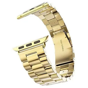 Ремінець Steel Band 3 Beats for Apple Watch 42,44,45, 46mm(10,11S),49mm(ultra 1-3S) Gold 280-11 фото