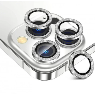 Скло (лінзи) для камери Diamonds Lens для iPhone 16Pro/16 Pro Max Silver 2499-0 фото