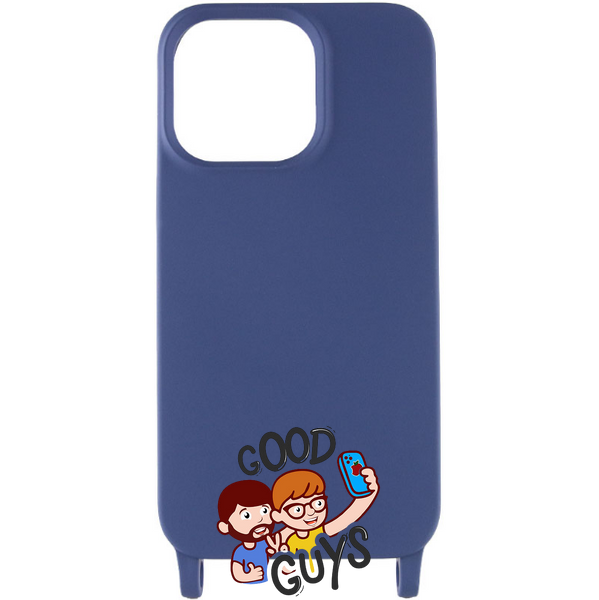 Чохол силіконовий з шнурком Crossbody iPhone 14 Pro Blue 1545-5 фото