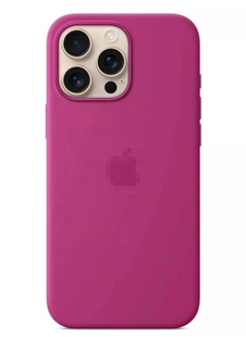 Чохол Silicone Case 1:1 з закритою кнопкою камери для iPhone 16 Pro Fuchsia 2752-6 фото