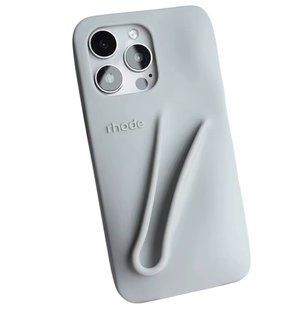 Чохол Lipstick case Rhode з місцем для блиску для iPhone 13 Pro Gray 2416-0 фото