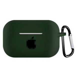 Чохол AirPods Pro з лого та карабіном Dark Virid 268-28 фото