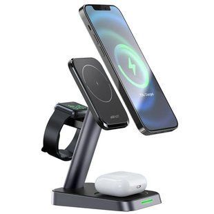 Бездротовий зарядний пристрій ACEFAST E3 desktop 3in1 wireless charging stand 2478-0 фото