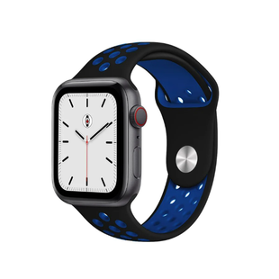 Ремінець Sport Band Nike 38,40,41,42mm(10,11S) Black - Blue 283-17 фото