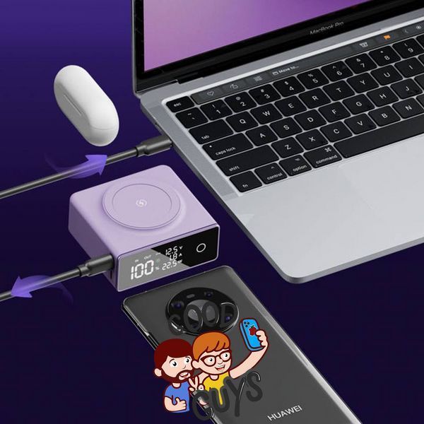 Павер бенк Q7 MagSafe 22,5W 20000 mAh White 3026-0 фото