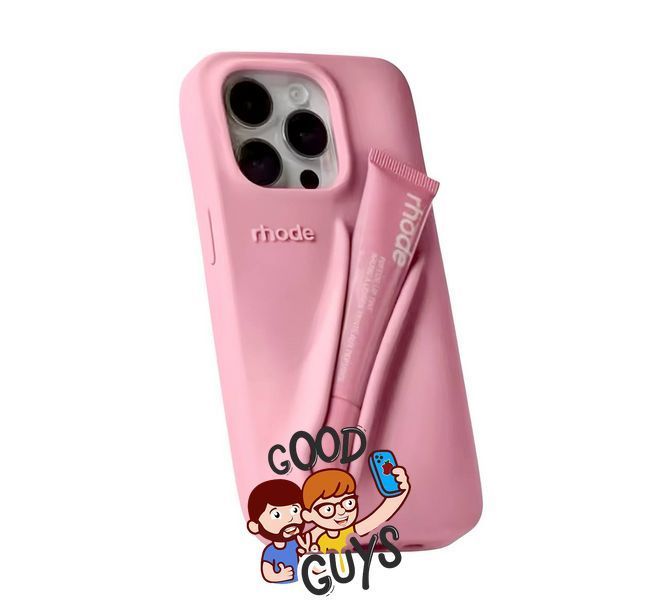 Чохол Lipstick case Rhode з місцем для блиску для iPhone 15 Ribbon (блиск у комплекті) 2421-4 фото