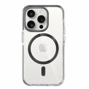 Чохол Crystal ColorFrame with MagSafe iPhone 15 Black 4392-0 фото