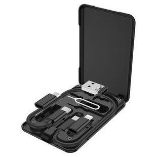 Набір кабелів Hoco U86 Treasure 6in1 2 Type-C USB / Micro-USB / Lightning 3A Black 2279-0 фото