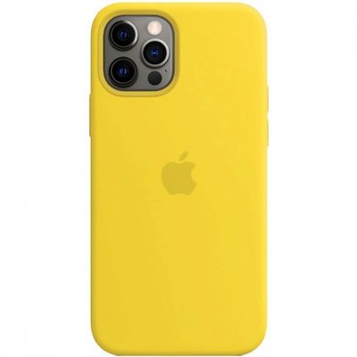Silicone Case FULL iPhone 12,12 Pro Yellow 121-3 фото