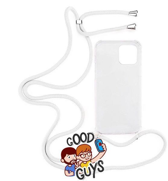 Чохол прозорий протиударний з шнурком iPhone 15 Pro Max White 2278-3 фото