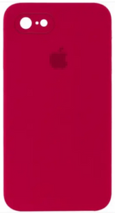 Чохол Silicone Case FULL+camera, SQUARE side iPhone 7, 8, SE 2 Rose red 1055-15 фото