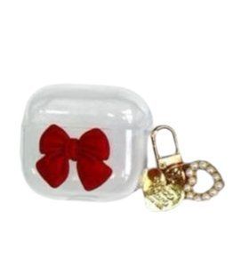Чохол Jewelry для AirPods Pro з карабіном Red Bow 2302-9 фото
