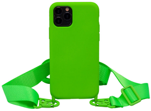 Чохол силіконовий з ремінцем Crossbody для iPhone 11 Pro Shini Green 1196-8 фото