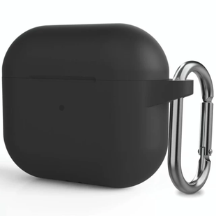 Чохол для AirPods Pro з карабіном Black 267-0 фото