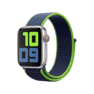 Ремінець Nylon Loop Apple Watch 42,44,45,46mm(10,11S),49mm(ultra 1-3S) Neon Lime 282-0 фото