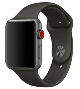 Ремінець Apple Watch Silicone 42,44,45,46mm(10,11S),49mm(ultra 1-3S)Charcoal gray 276-33 фото