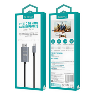 Кабель DEVIA [Type-C to HDMI] Storm Series Cable (Updated) Black 2243-0 фото