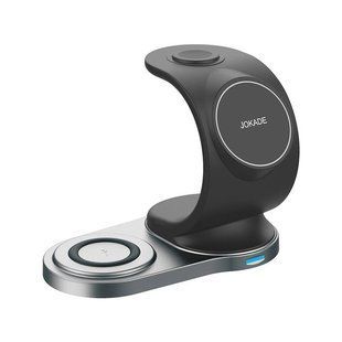 Безпровідний зарядний пристрій JOKADE JK007 3in1 Black 3027-0 фото