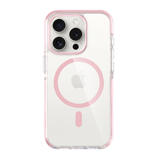 Чохол Crystal ColorFrame with MagSafe iPhone 15 Pink 4392-2 фото