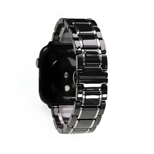 Ремінець New Ceramic Band for Apple Watch 42,44,45,46mm(10,11S),49mm(ultra 1-3S) Black Silver 1643-2 фото