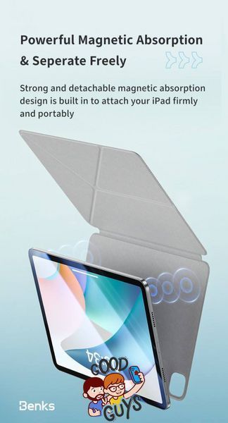 Чохол Benks для iPad Air 4/5 10.9"/ iPad Air 11" (2024) / iPad Air 11" (2025) Magnetic Multi-Fold Protective Case White 2759-1 фото