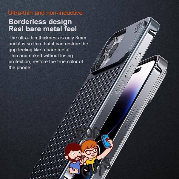 Чохол металевий Aluminium Aroma Leather для iPhone 15 Pro Gray 2827-2 фото