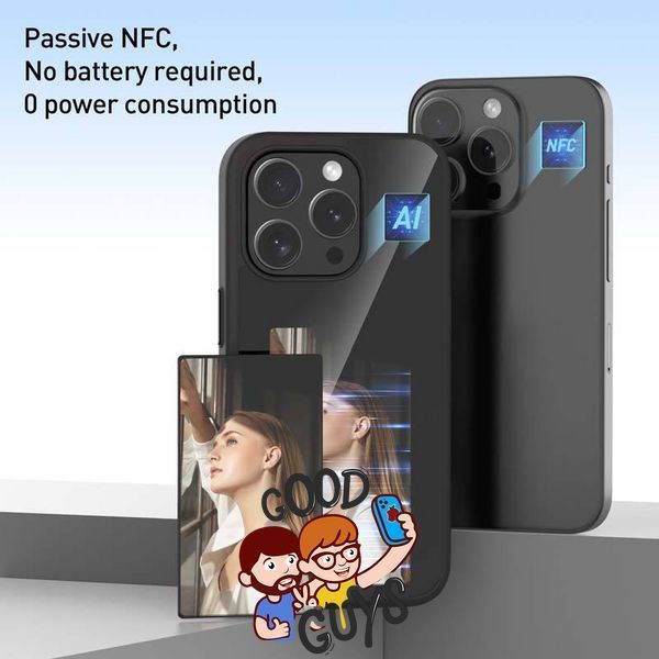 Чохол NFC Photo changing case для iPhone 14 \ iPhone 13 Silver 2245-2 фото