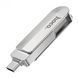 Флеш-накопичувач USB-A/C HOCO UD10 Wise Type-C-USB flash drive 16Gb Silver 2802-0 фото 2