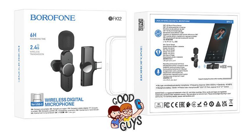 Петличний мікрофон Borofone BFK12 Type-C 2150-1 фото
