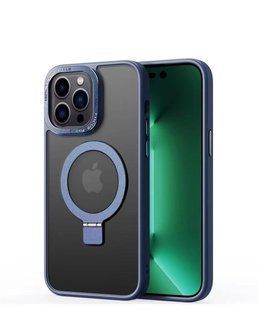 Чохол Crystal Matt з підставкою MagSafe iPhone 14 Pro Max Midnight Blue 1179-3 фото