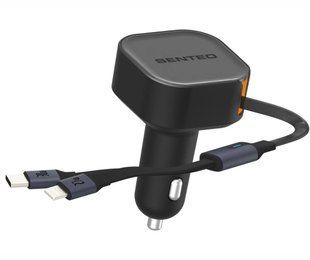 Автомобільний зарядний пристрій SENTEO Q-10C 30W Black 3028-0 фото