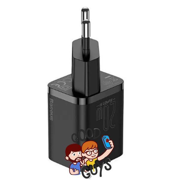 Комплект BASEUS [Адаптер USB-C + Кабель Lightning] Super Si Quick Charger 20W Black 1939-1 фото