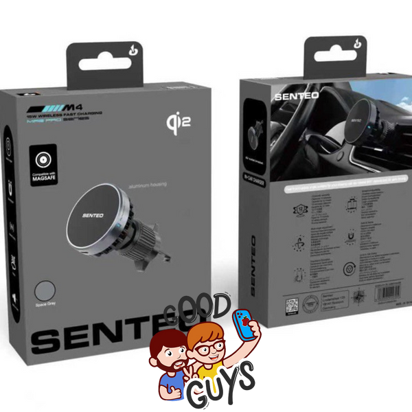 Магнітний автомобільний тримач Senteo M4 Qi2 Magnetic Wireless 15W Space Gray 4509-0 фото