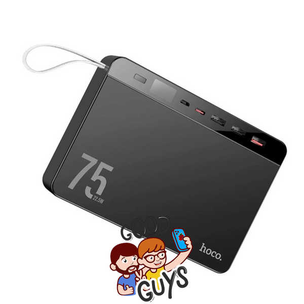 Power Bank Hoco J94 Overlord 22.5W fully compatible PD20W/QC/LCD/Lamp 75000mAh Black 4267-0 фото