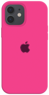 Silicone Case FULL iPhone 12 Mini Barbie pink 120-46 фото