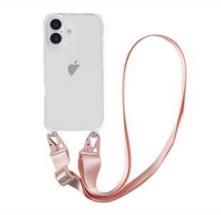 Чохол Armored з ремінцем Crossbody для iPhone 16 Pink 2518-0 фото