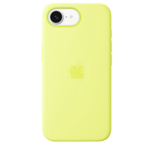 Чохол Silicone Case 1:1 з закритою кнопкою камери для iPhone 16e Neon Yellow 3864-5 фото