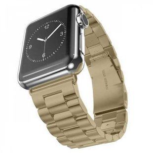 Ремінець Steel Band 3 Beads for Apple Watch 38,40,41,42mm(10,11S) Old Gold 279-111 фото