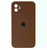Чохол Silicone case Full + camera iPhone 12 Chocolate 1063-36 фото