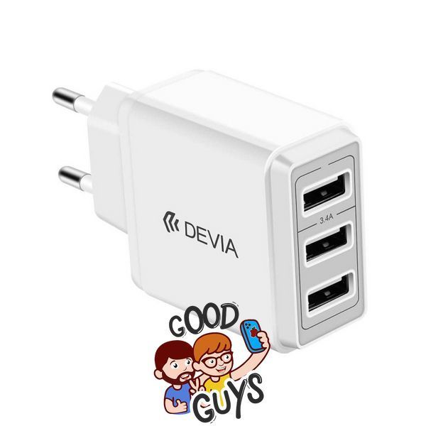 Адаптер DEVIA Smart Series [3xUSB] Charger 522-0 фото