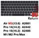 Прозора накладка на клавіатуру для MacBook Air 13.6" / Air 15" / Pro 14" / Pro 16" Return великий 2351-5 фото 4
