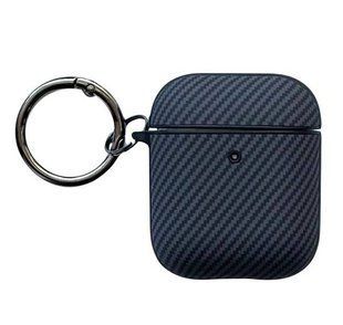 Чохол для AirPods 1/2 Silicone Carbon Carabines Gray 3003-1 фото