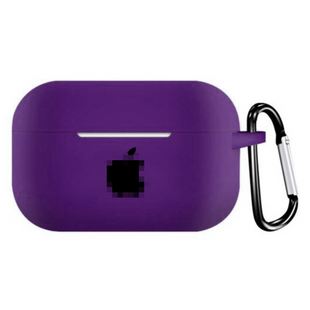 Чохол AirPods Pro з лого та карабіном Purple 268-33 фото